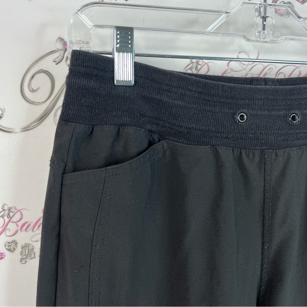 Cleo pants cinch bottom casual Women's Black Straight Leg Pants - Picture 5 of 12